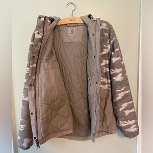 Hooded camo Carhartt jacket